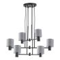 SE21-BL-100-SH2 ADEPT BLACK PENDANT GREY SHADE+ HOMELIGHTING 77-8296