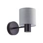 SE21-BL-16-SH2 ADEPT BLACK WALL LAMP GREY SHADE+ HOMELIGHTING 77-8313