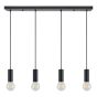 SE21-BL-4-4BL ADEPT TUBE Black Pendant+ HOMELIGHTING 77-8482
