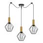 SE21-GM-4-BL3-GR1 ADEPT TUBE Gold Matt Pendant Black Metal Grid+ HOMELIGHTING 77-8619