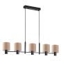 SE21-BL-120-SH3 ADEPT PENDANT Black Metal Pendant Brown Shade+ HOMELIGHTING 77-8871