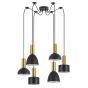 SE21-GM-4-BL6-MS12 ADEPT FLEX Gold Matt Pendant Black Metal Shade+ HOMELIGHTING 77-8943