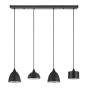 SE21-BL-B10-4BL-MS123 ADEPT FLEX Black Metal Shade Pendant+ HOMELIGHTING 77-8957