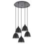SE21-BL-B10-5BL-MS2 ADEPT PENDANT Black Metal Shade + HOMELIGHTING 77-9050