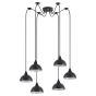 SE21-BL-B10-BL6-MS3 ADEPT PENDANT Black Metal Shade+ HOMELIGHTING 77-9057