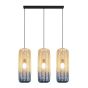 ΦΩΤΙΣΤΙΚΟ ΚΡΕΜΑΣΤΟ ΤΡΙΦΩΤΟ Ε27 L1000XH1200 RATTAN ΑΣΠΡΟ ΓΑΛΑΖΙΟ ARTE ILLUMINA KAI Eurolamp 144-33030