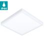 Πλαφονιέρα Λευκή Τετράγωνη 28,5cm IP44 LED Panel 20w 3000K 2400lm Eglo Fueva 5 99268