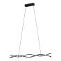 Κρεμαστό Φωτιστικό Ράγα Μαύρο L985xH1200mm LED 3000Κ 5300lm Eglo Lasana 3 99317