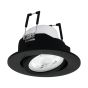 Χωνευτό Σποτ Στρογγυλό Μαύρο 8,8x8,8cm LED 2700-6500K 345lm Ρυθμιζόμενο Εφαρμογή-Τηλεχειριστήριο Eglo Saliceto 99669