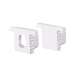 SET OF WHITE PLASTIC END CAPS FOR P189 1PC WITH HOLE & 1PC WITHOUT HOLE ACA EP189