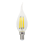 LED FILAMENT E14 C35 WITH TIP 6W 2700K 230V AC 760LM RA80 ACA FLAM6WWTIP