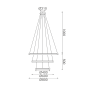 ΚΡΕΜΑΣΤΟ Φ/Σ LED 60W 4800LM CCT IP20 ΧΡΥΣΟ ΜΕΤΑΛΛΙΚΟ + ΑΚΡΥΛΙΚΟ  ACA HM23LEDP3GDCCT