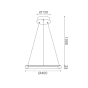 ΚΡΕΜΑΣΤΟ Φ/Σ LED 24W 1900LM CCT IP20 ΧΡΥΣΟ ΜΕΤΑΛΛΙΚΟ + ΑΚΡΥΛΙΚΟ  ACA HM23LEDP40GDCCT