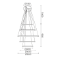 ΚΡΕΜΑΣΤΟ Φ/Σ LED 80W 6400LM CCT IP20 ΜΑΥΡΟ ΜΕΤΑΛΛΙΚΟ + ΑΚΡΥΛΙΚΟ ACA HM23LEDP5BKCCT