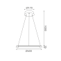 ΚΡΕΜΑΣΤΟ Φ/Σ LED 32W 2500LM CCT IP20  ΧΡΥΣΟ ΜΕΤΑΛΛΙΚΟ + ΑΚΡΥΛΙΚΟ ACA HM23LEDP60GDCCT
