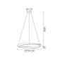 ΚΡΕΜΑΣΤΟ Φ/Σ LED 42W 3300LM CCT IP20 ΛΕΥΚΟ ΜΕΤΑΛΛΙΚΟ + ΑΚΡΥΛΙΚΟ ACA HM24LEDP80GDCCT