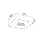 ΟΡΟΦΗΣ Φ/Σ LED 40W 4000LM CCT ΛΕΥΚΟ ΜΕΤ/ΚΟ 48X48XH13CM EMERY ACA HM28LEDC48WHCCT