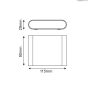 LED SMD WALL LUMINAIRE 7W 310LM 60° 230V AC 3.000K MATT WHITE CRI80 IP54 30.000HRS ACA LG2631W