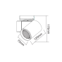 SAND WHITE LED TRACK LUMINAIRE 20W 3000K 1-PHASE 38° 2200LM 230V AC Ra80 5YRS ACA LISOR2030W2N