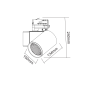 SAND WHITE LED TRACK LUMINAIRE 40W 3000K 3-PHASE 38° 4200LM 230V AC Ra80 5YRS ACA LISOR4030W4N