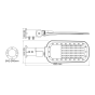 LED STREET LUMINAIRE 20W 2800LM 4000K 140x90˚ CLASS I 230V AC IP66 ACA NORD2040