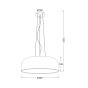 ΚΡΕΜΑΣΤΟ Φ/Σ 3XE27 ΜΕΤΑΛΛΙΚΟ ΛΕΥΚΟ Φ48cm SALON ACA OD5390MW