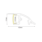 HID ALUMINUM PROFILE P62N WITH OPAL PC DIFFUSER 2m/pc ACA P62N