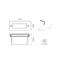 LED STEP LUMINAIRE 110X44 W 2W 3000K 90Lm 230V IP54 RA80 ACA PAS230WP