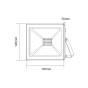 BLACK LED SMD FLOOD LUMINAIRE IP66 30W GREEN 230V ACA Q30G