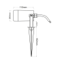 GREY SPOT LUMINAIRE GU10 MAX. 3W LED IP65 & GARDEN SPIKE ACA SL7030G