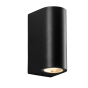 GU10 WALL LUMINAIRE PLASTIC 230V AC BLACK IP65 MAX.2X3W LED ACA SL8211GU10B