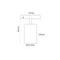 ΜΙΝΙ ΜΑΥΡΟ ZOOMABLE ΜΑΓΝΗΤΙΚΟ ΣΠΟΤ 24V DC 5W 4000K 500LM max. 20-60° RA90 5YRS Φ35,4*55(81)ΜΜ ACA TEDNA540B