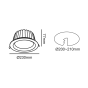 LED ΛΕΥΚΟ ΧΩΝΕΥΤΟ ΦΩΤΙΣΤΙΚΟ 40W 6500K 5000Lm 100° 230V AC Ra80 Φ230*77MM 5YRS ACA VIDO4065