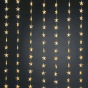 Κουρτίνα Αστέρια 48 LED 6,5cm Θερμό Λευκό Αντάπτορας & 8 Προγράμματα IP44 120cm 5m Πράσινο Καλώδιο ACA X0848122
