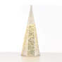 "SILVER & WHITE SEQUIN CONE TREE" 35 WW LED ΛΑΜΠ. ΜΠΑΤ. 3ΧΑΑ,IP20 Φ27.5X90CM ACA X1135117