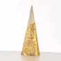 "CHAMPAGNE GOLD & WHITE SEQUIN CONE TREE" 35 WW LED ΛΑΜΠ. ΜΠΑΤ. 3ΧΑΑ,IP20 Φ27.5X90CM ACA X1135118