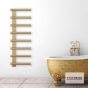 Θερμαινόμενη Πετσετοκρεμάστρα H138x50cm Brushed Brass (Gold) PVD Υδραυλική/Ηλεκτρική Λειτουργία AISI 304 Thermo Accent ACC13850-211
