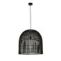ΦΩΤΙΣΤΙΚΟ ΚΡΕΜΑΣΤΟ ΜΟΝΟΦΩΤΟ  Ε27 MAX 60W D500X500 RATTAN  ΜΑΥΡΟ ARTE ILLUMINA KAI Eurolamp 144-33015