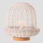 ARTE ILLUMINA ΠΟΡΤΑΤΙΦ E27 ΒΑΣΗ ΞΥΛΟ & RATTAN Φ29X30 ΛΕΥΚΟ Eurolamp 144-78001