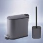 ΣΕΤ ΚΑΔΟΣ ΜΠΑΝΙΟΥ SOFT CLOSE 5L ΚΑΙ ΒΟΥΡΤΣΑΚΙ ΣΕΤ SL8277 ΓΚΡΙ San Lorentzo 8277GREY