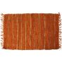 Δερμάτινο χαλάκι LEAΤΗΕR FLΑΤ ORANGE 60Χ90 San Lorentzo 1372ORANGE