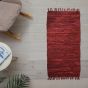 Δερμάτινο χαλάκι LEAΤΗΕR FLΑΤ RED 60Χ120 San Lorentzo 1372BRED