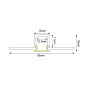LING TRIMLESS ALUMINUM PROFILE WITH OPAL PC DIFFUSER 2m/pc ACA P135U