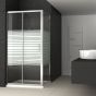 Καμπίνα 106-110xH190cm με Σταθερό Πλαϊνό 80cm Σεριγραφία 6mm Orabella Siera 30750-30766
