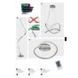 Φωτιστικό Οροφής  Ø45 εκ.Led 19w Control RGB-3000Κ 1700lm Χρώμα Αλουμινίου Trio Lightingr RL Rubin R62021105