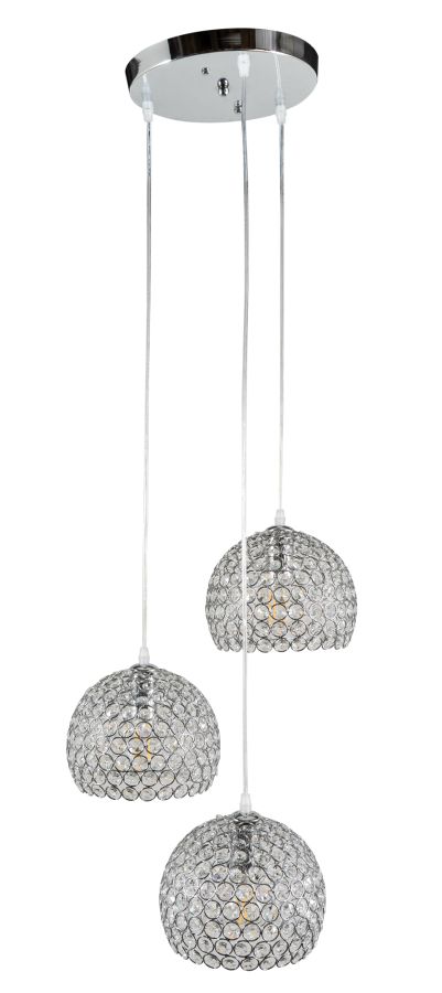 PDC 3461-3 ΡΟΖΕΤΑ  ΝΙΚΕΛ 3/Φ ΗΜΙΣΦΑΙΡΙΑ ΜΕ ΚΡΥΣΤΑΛΑΚΙΑ 3ΧΕ27 ARlight 0104568