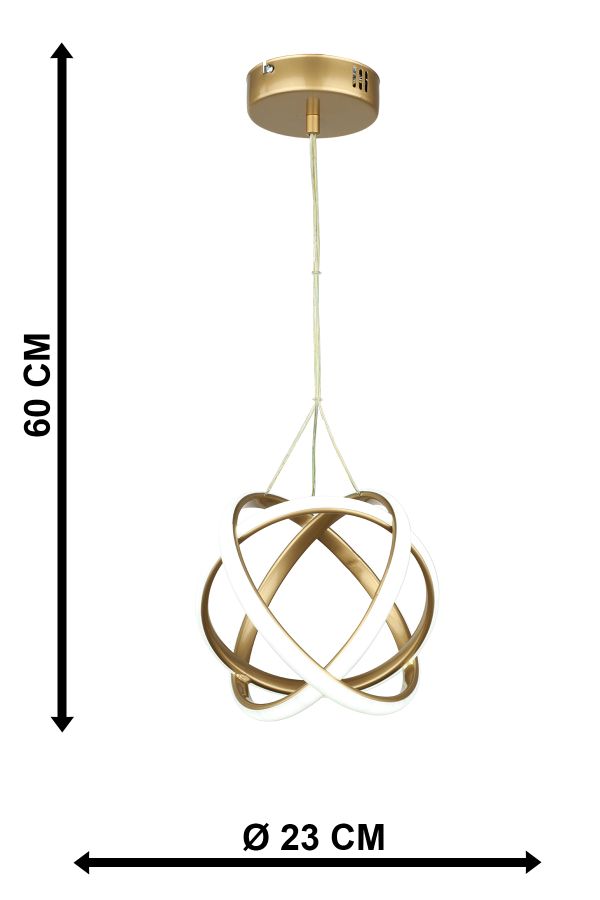 ATOMIC-25 GOLD LED 42W ΦΩΤΙΣΤΙΚΟ LED ΚΡΕΜΑΣΤΟ Heronia 01-0405