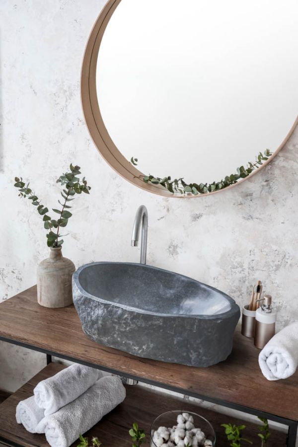 Νιπτήρας Πέτρινος Επιτραπέζιος 40*50cm Bati River Stone 