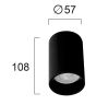 Σποτ Οροφής Μονόφωτο 1xGU10 Ø57xH108mm Μαύρο Viokef Stage 4224901