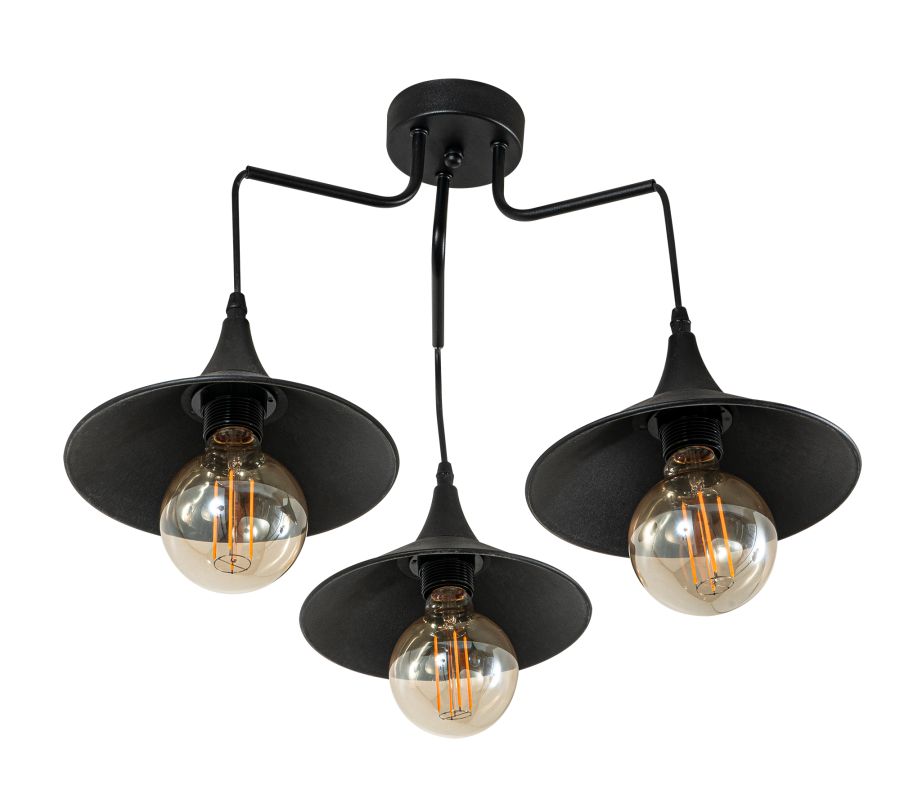 PDT 1246-3 # ΟΡΟΦΗΣ 3/Φ ΜΕ ΠΛΑΣΤΙΚΕΣ ΚΑΜΠΑΝΕΣ ΜΑΥΡΕΣ ΚΑΙ ΡΟΖΕΤΑ ΠΛΑΣΤΙΚΗ Ε 27 ARlight 0103464